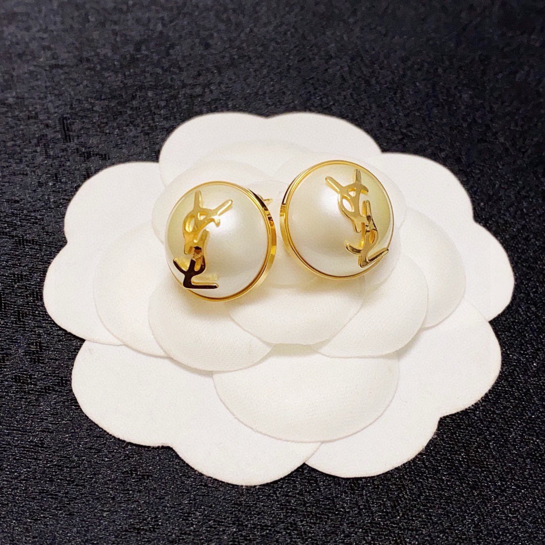 SAINT LAURENT Pearl Earrings