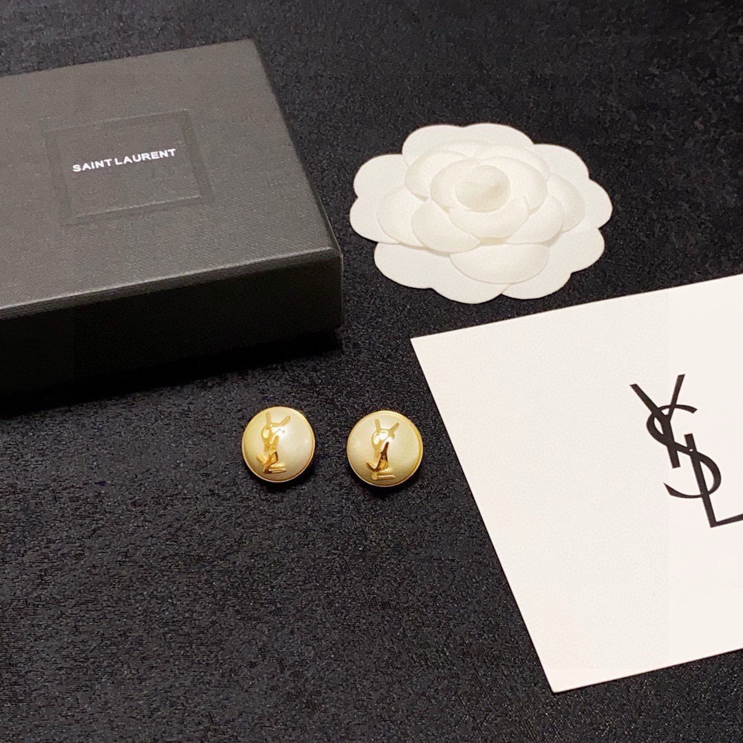 SAINT LAURENT Pearl Earrings