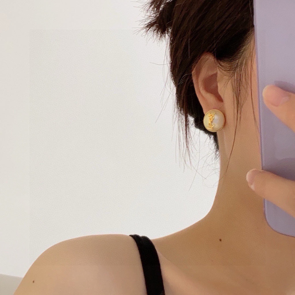 SAINT LAURENT Pearl Earrings