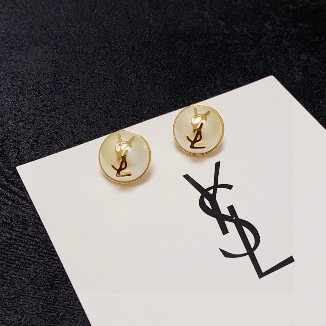 SAINT LAURENT Pearl Earrings