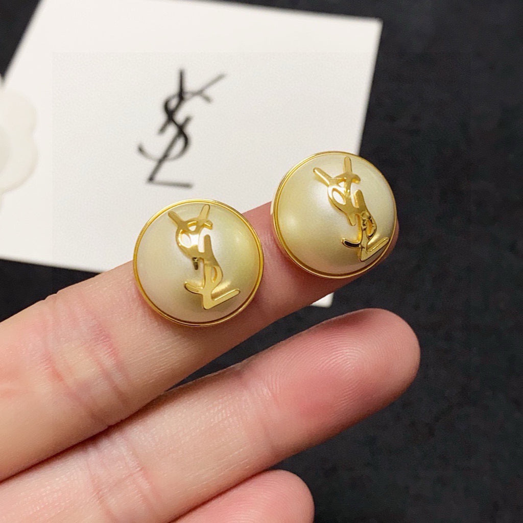 SAINT LAURENT Pearl Earrings