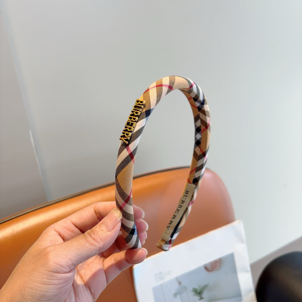 BURBERRY Check Slim Headband
