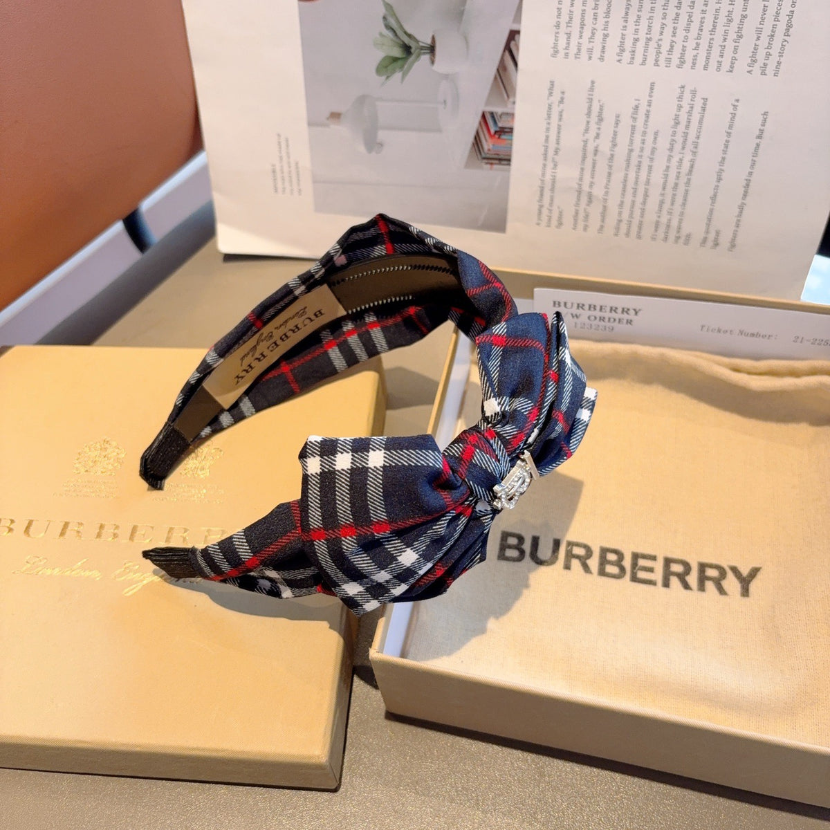 BURBERRY Bow Headband