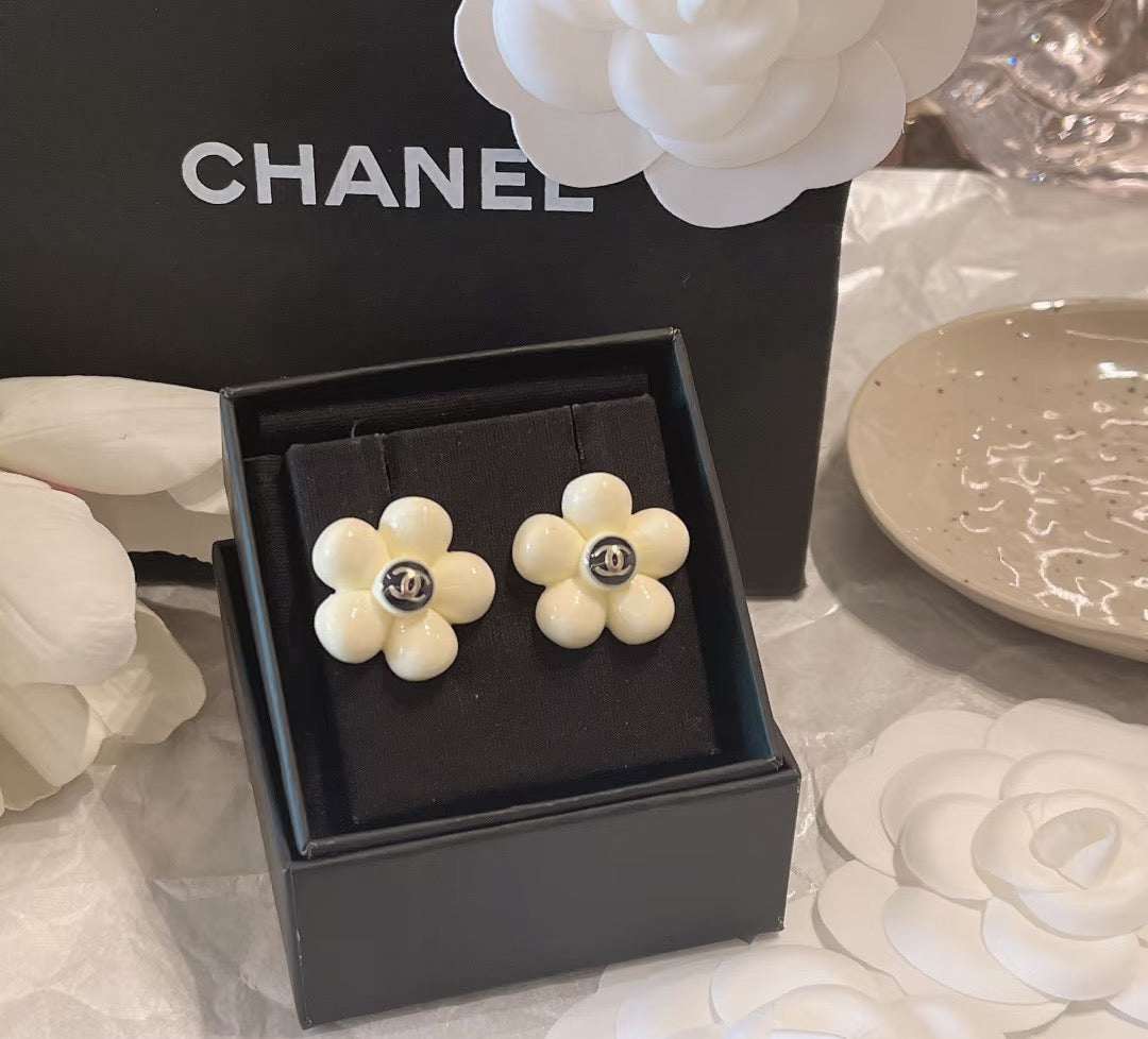 CHANEL Camellia Earrings