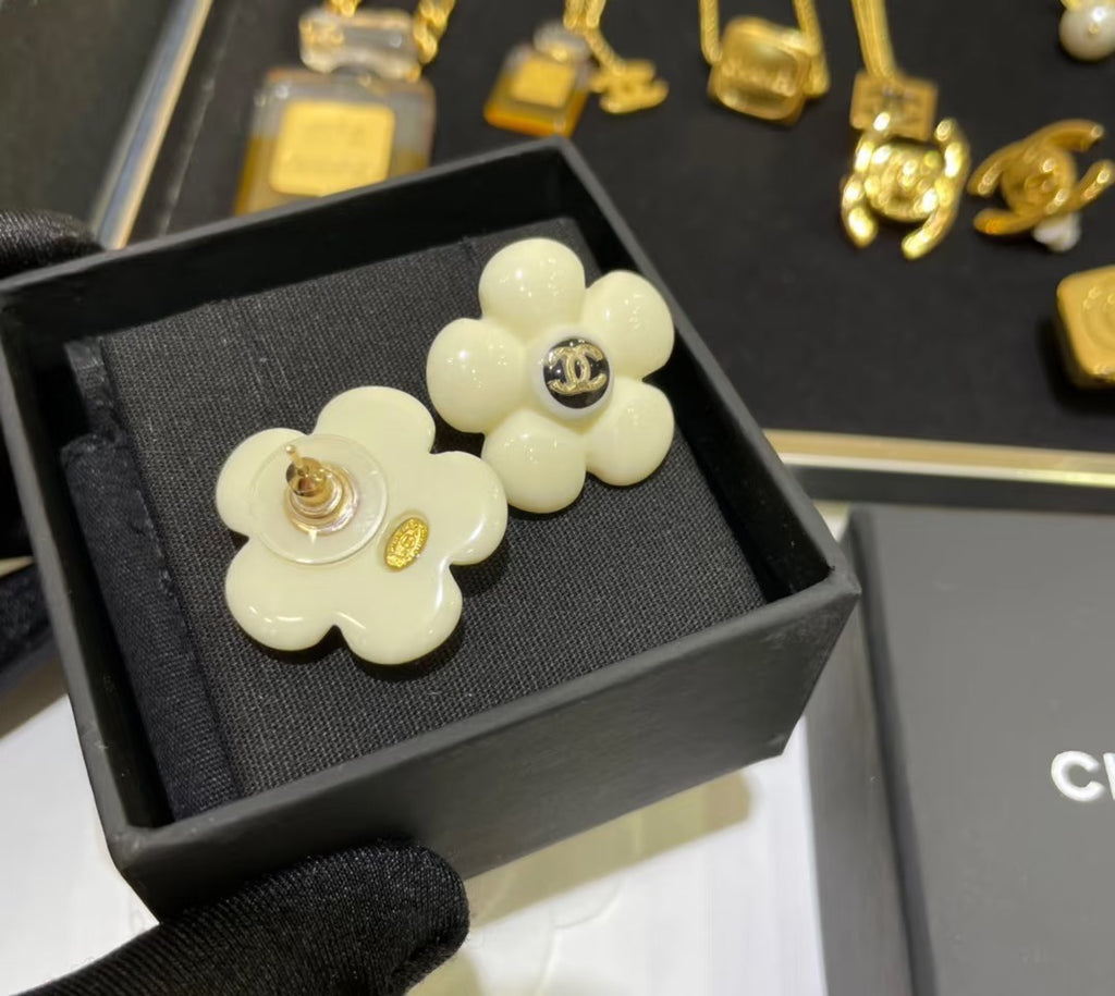 CHANEL Camellia Earrings