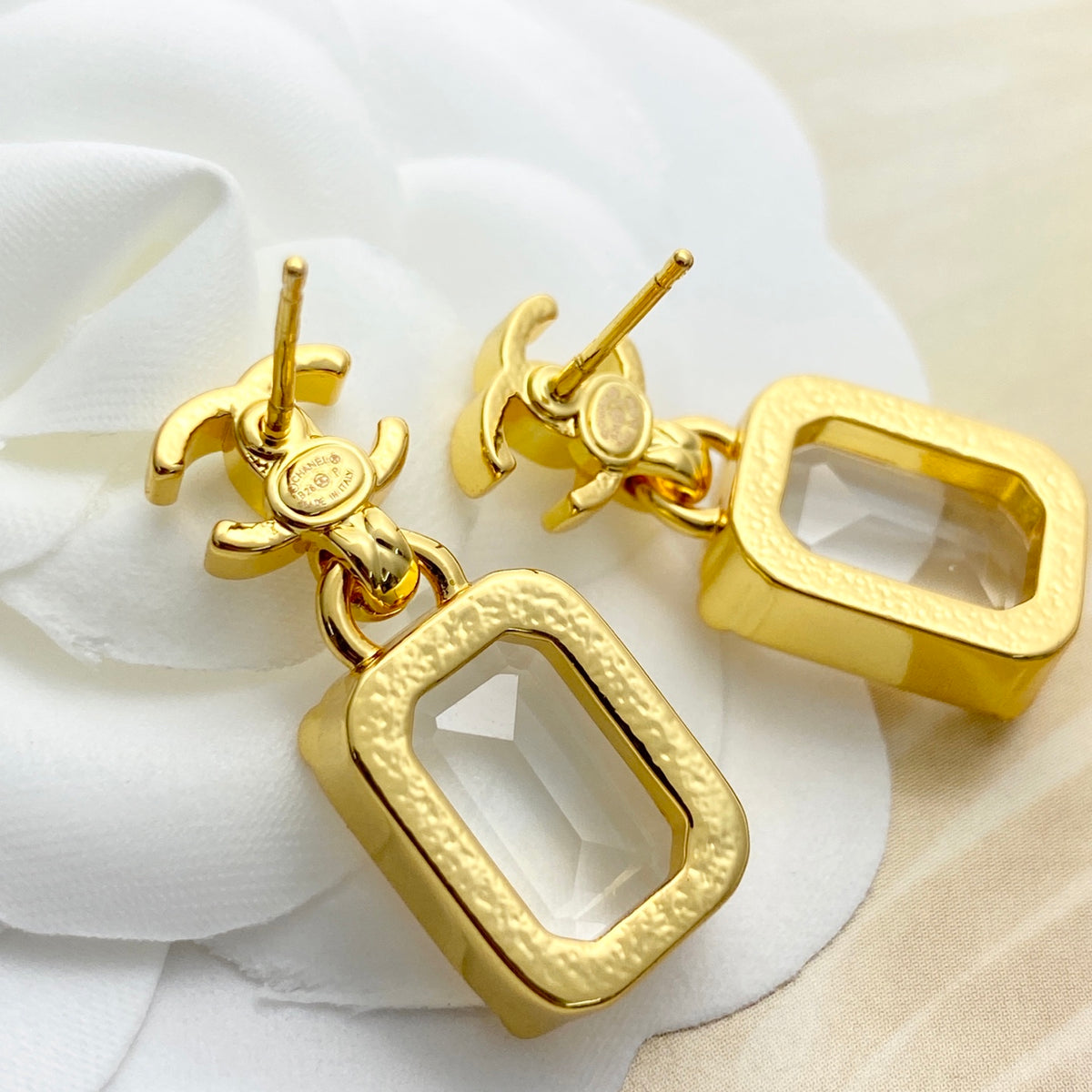 CHANEL Crystal Double-C Vintage Pendant Necklace