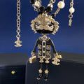 CHANEL P120 Pearl Double-C Camellia Long Necklace