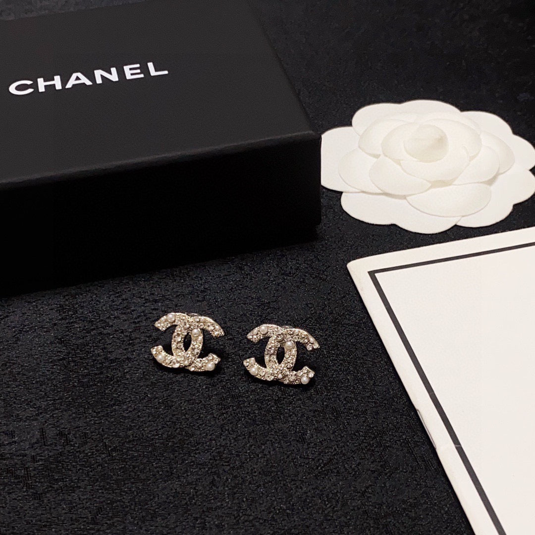 CHANEL Crystal Earrings