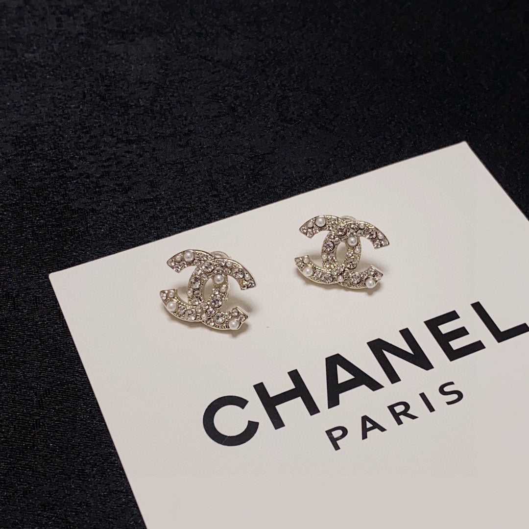 CHANEL Crystal Earrings