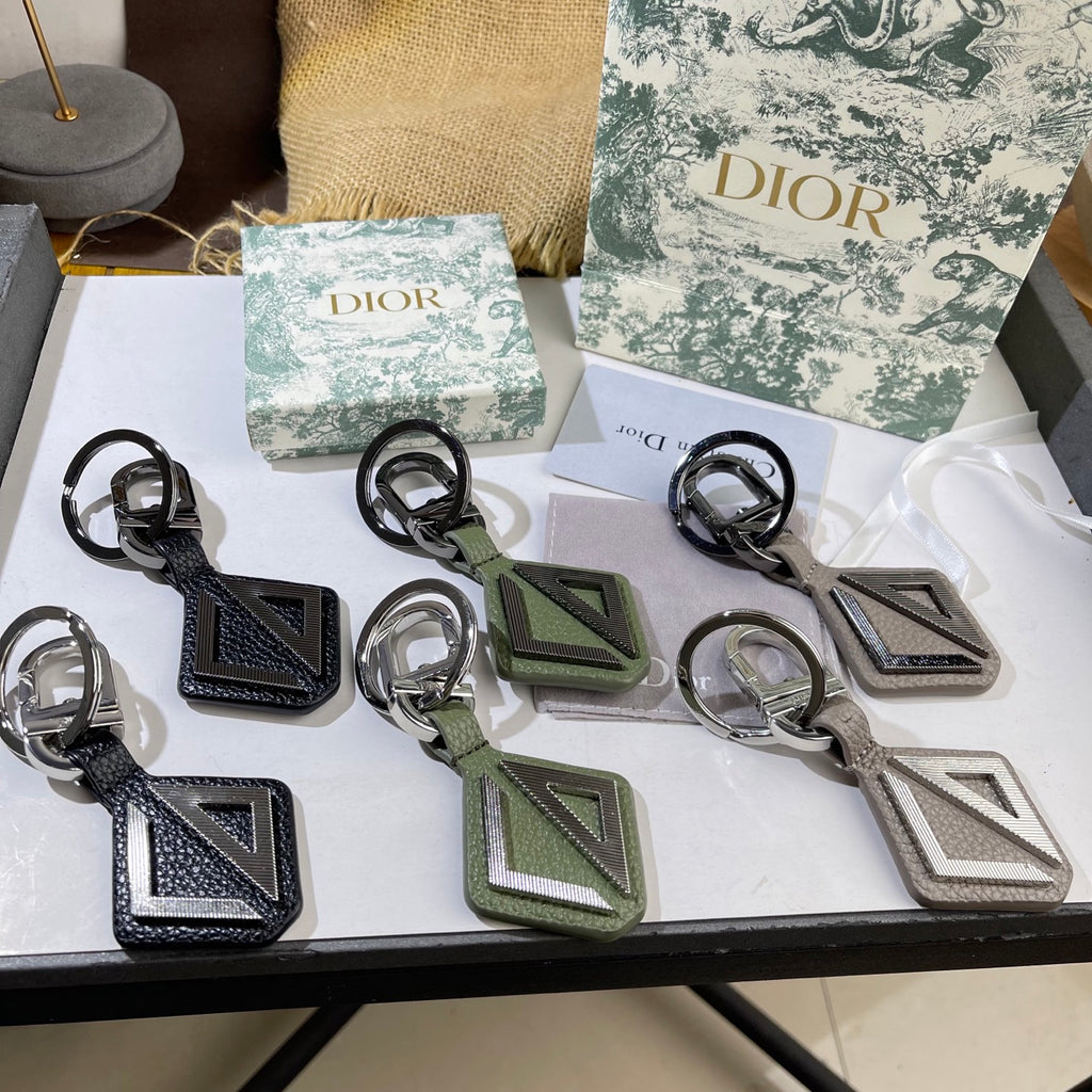 DIOR Leather Metal Keychain