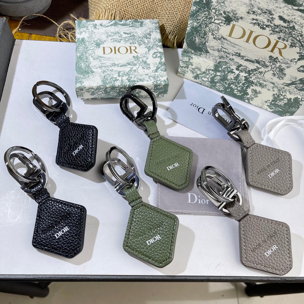 DIOR Leather Metal Keychain