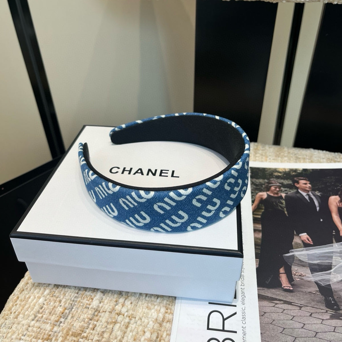 MIU MIU Letter Logo Headband