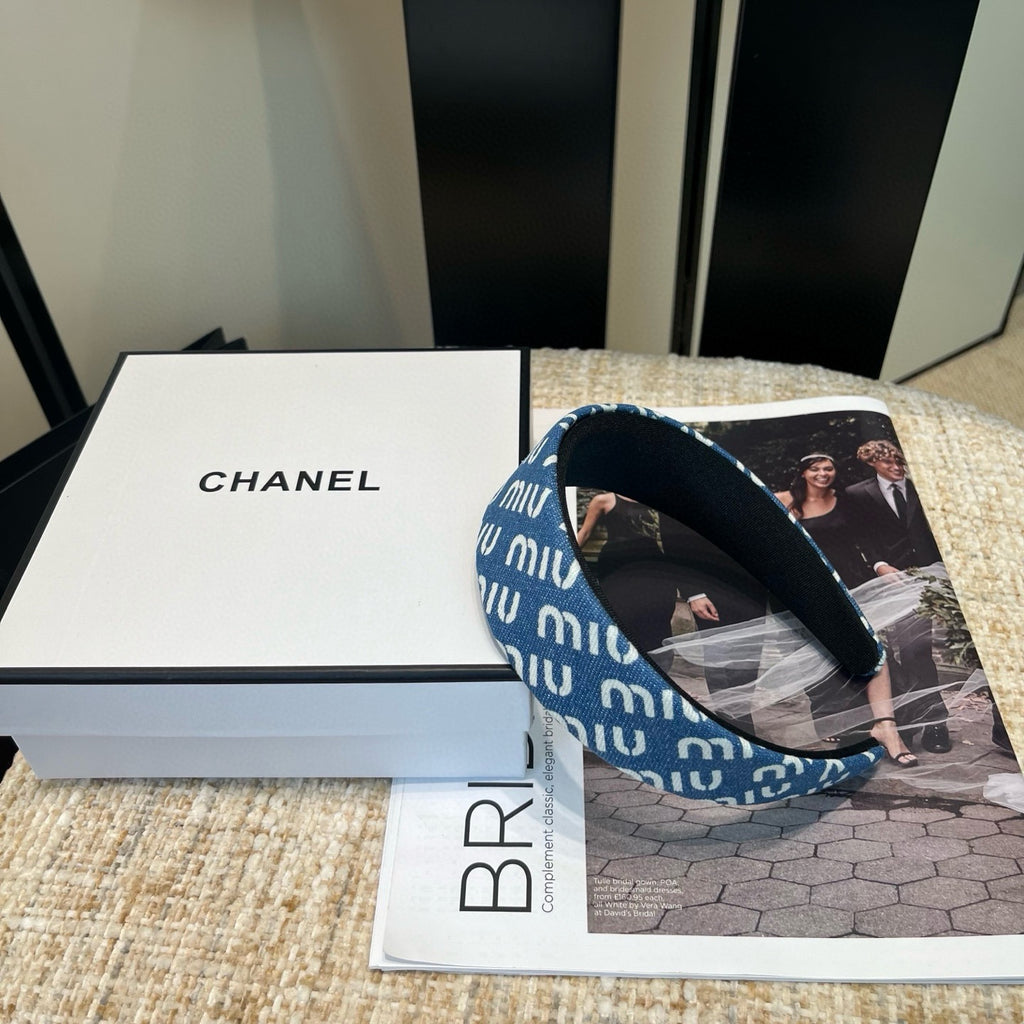 MIU MIU Letter Logo Headband