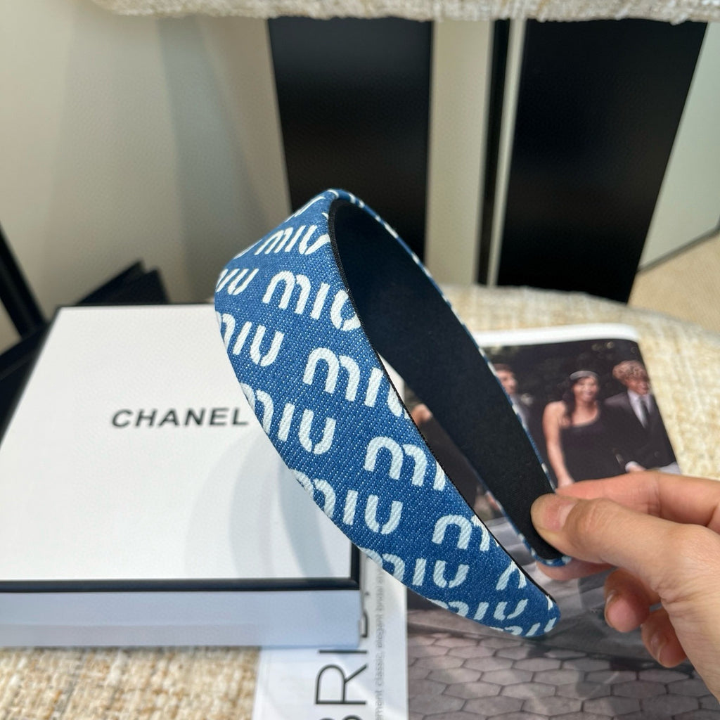 MIU MIU Letter Logo Headband