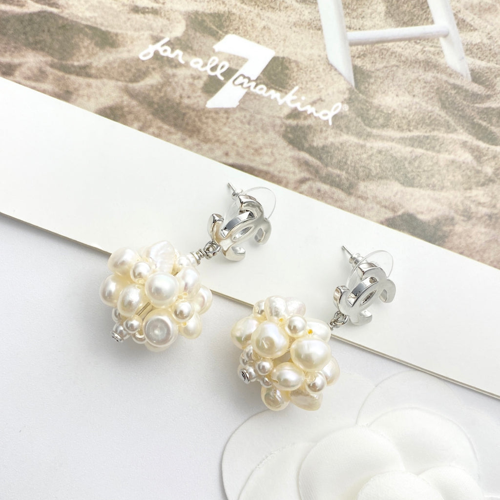 CHANEL Pearl Earrings