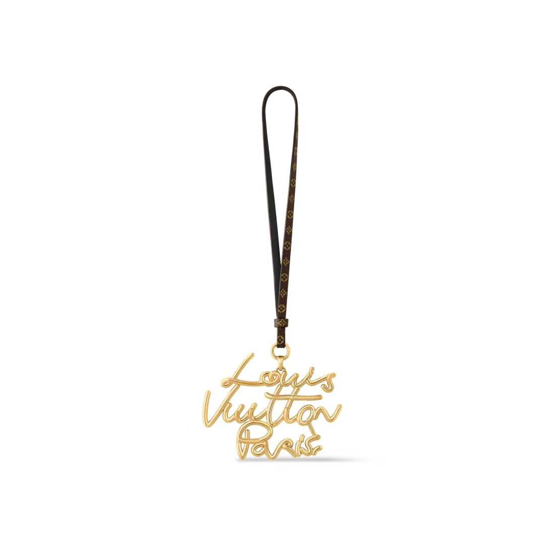LOUIS VUITTON Logo Bag Charm Keychain