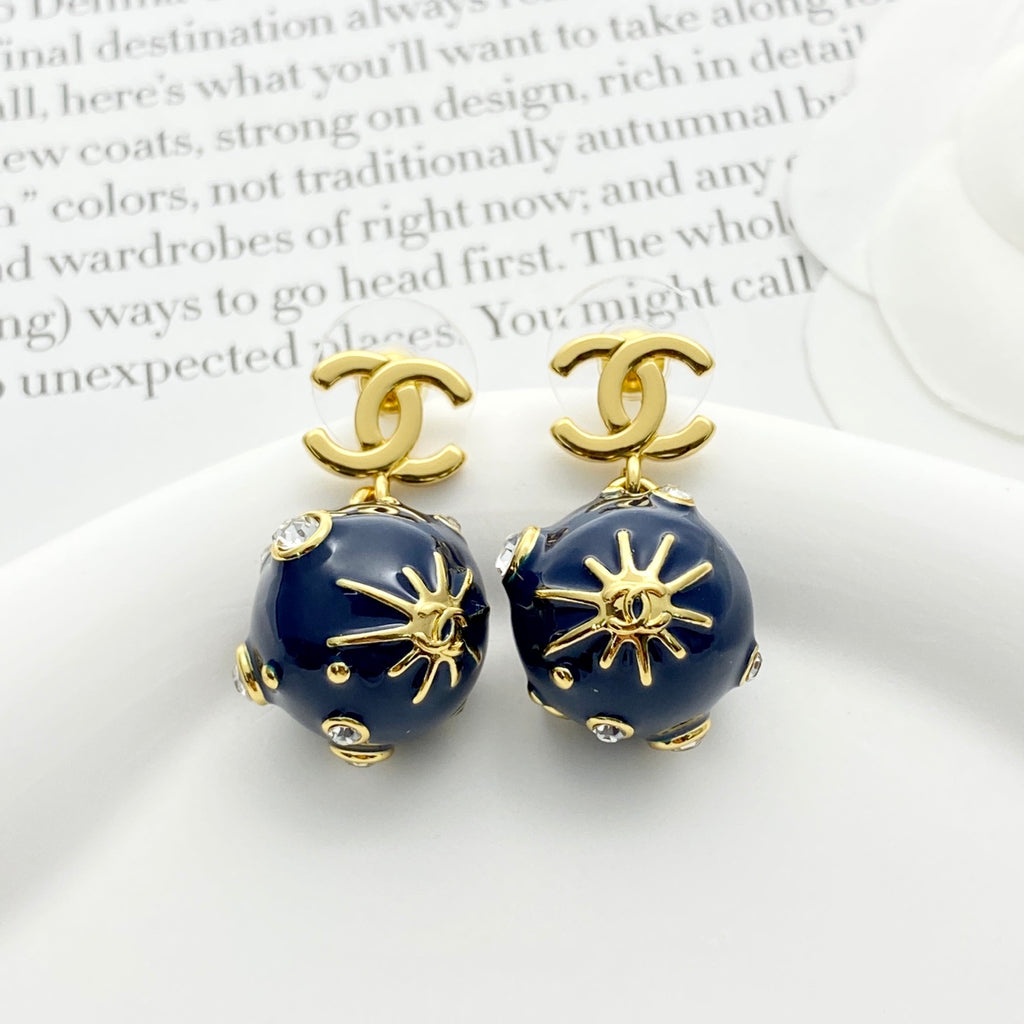 CHANEL Enamel Double-C Earrings
