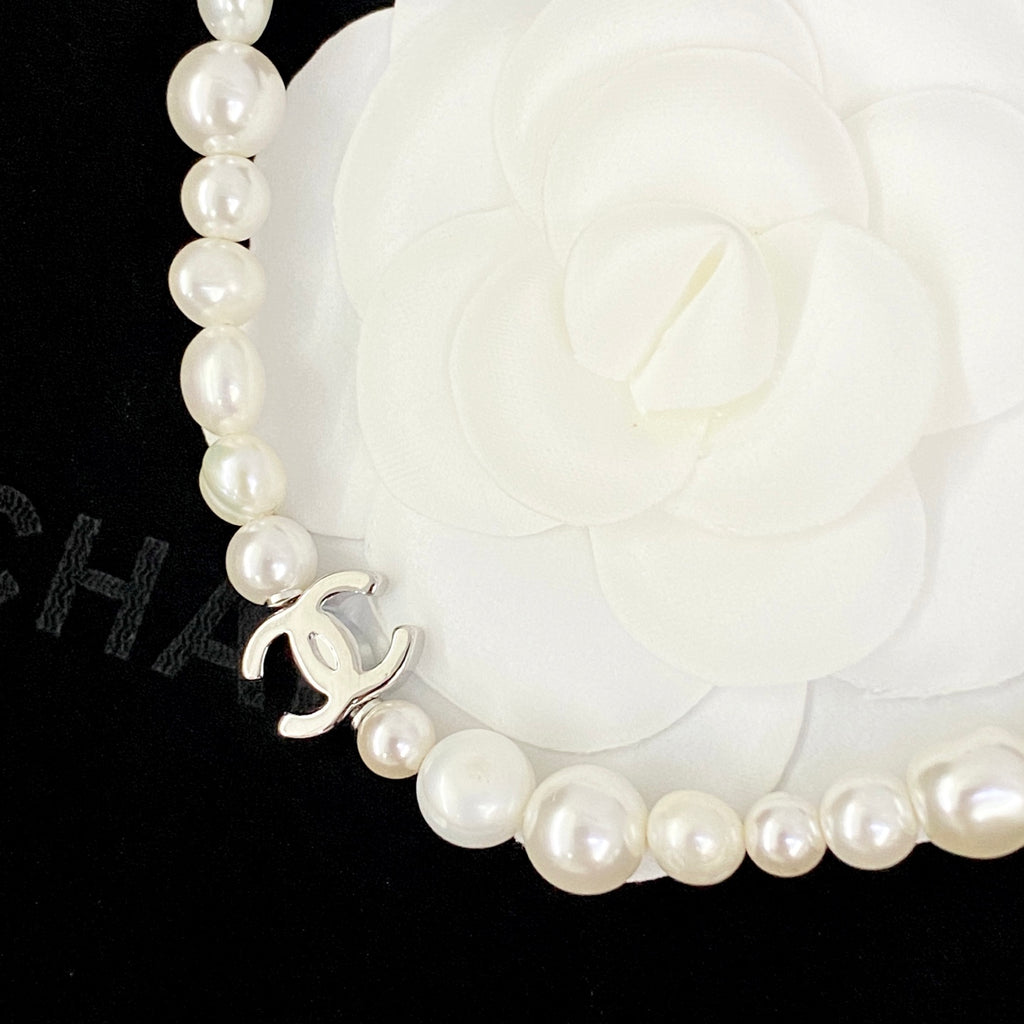 CHANEL P85 Pearl Double-C Necklace