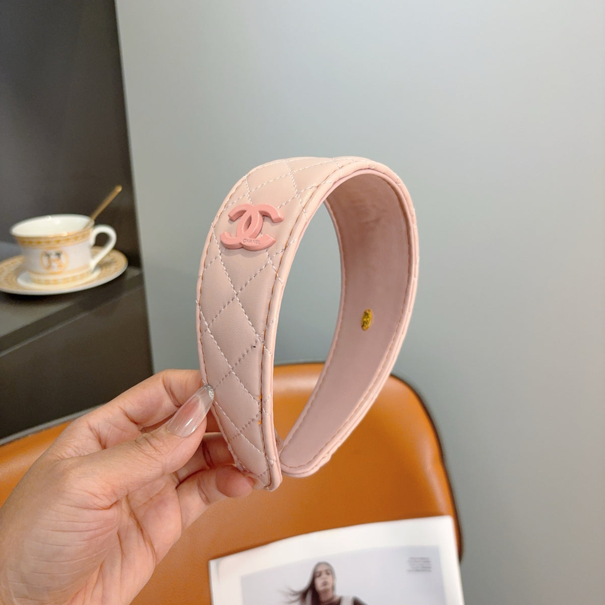 CHANEL Letter Logo Vintage Headband