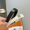 MIU MIU Letter Logo Padded Metal Headband