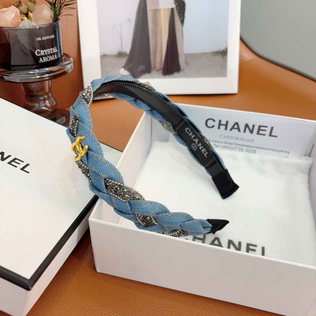 CHANEL Denim Vintage Headband
