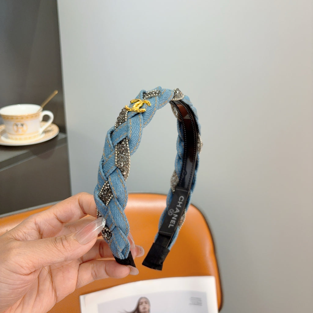 CHANEL Denim Vintage Headband