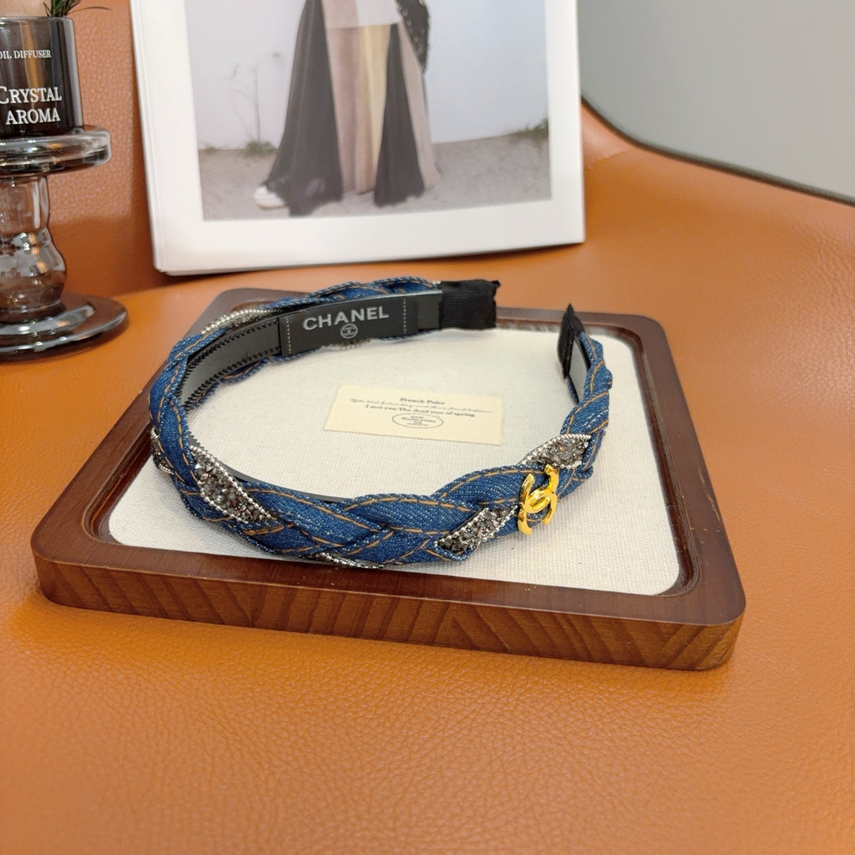 CHANEL Denim Vintage Headband
