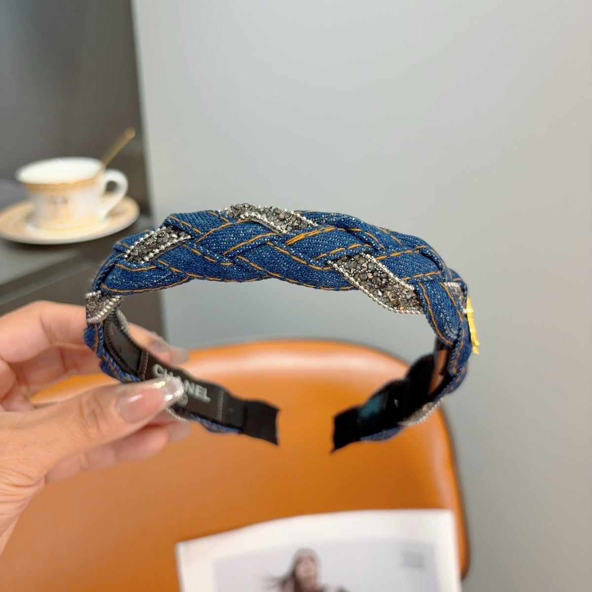 CHANEL Denim Vintage Headband