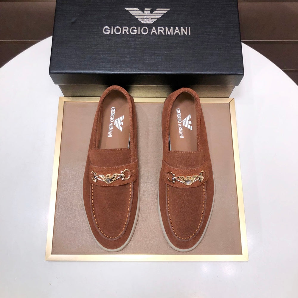 ARMANI Unisex Loafers - 412743 - Brown