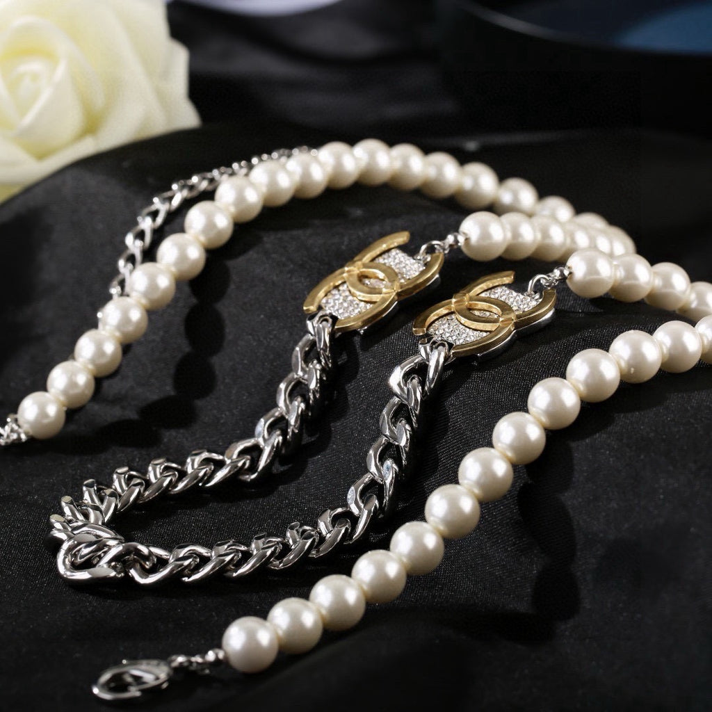 CHANEL P125 Pearl Double-C Necklace