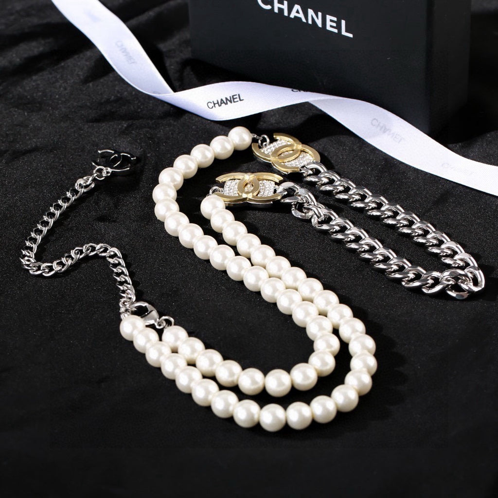 CHANEL P125 Pearl Double-C Necklace