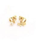 Pearl Bow Earrings