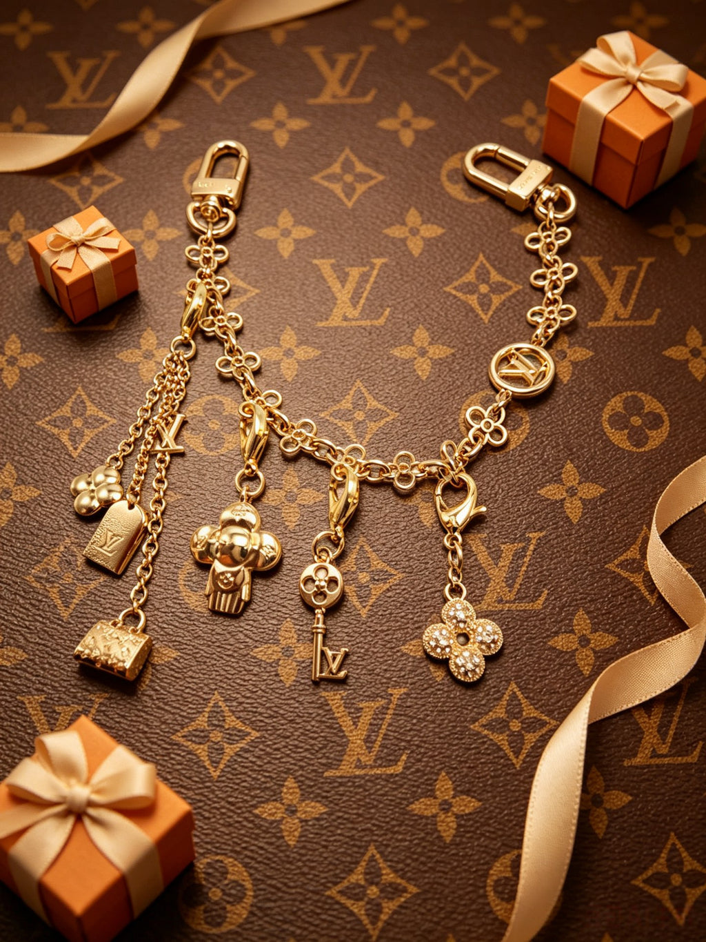 Canvas Logo Keychain Chain