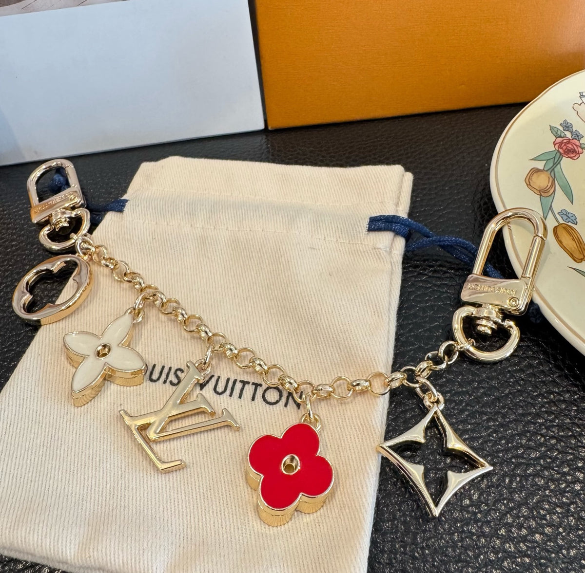 LOUIS VUITTON Canvas Bag Charm Keychain