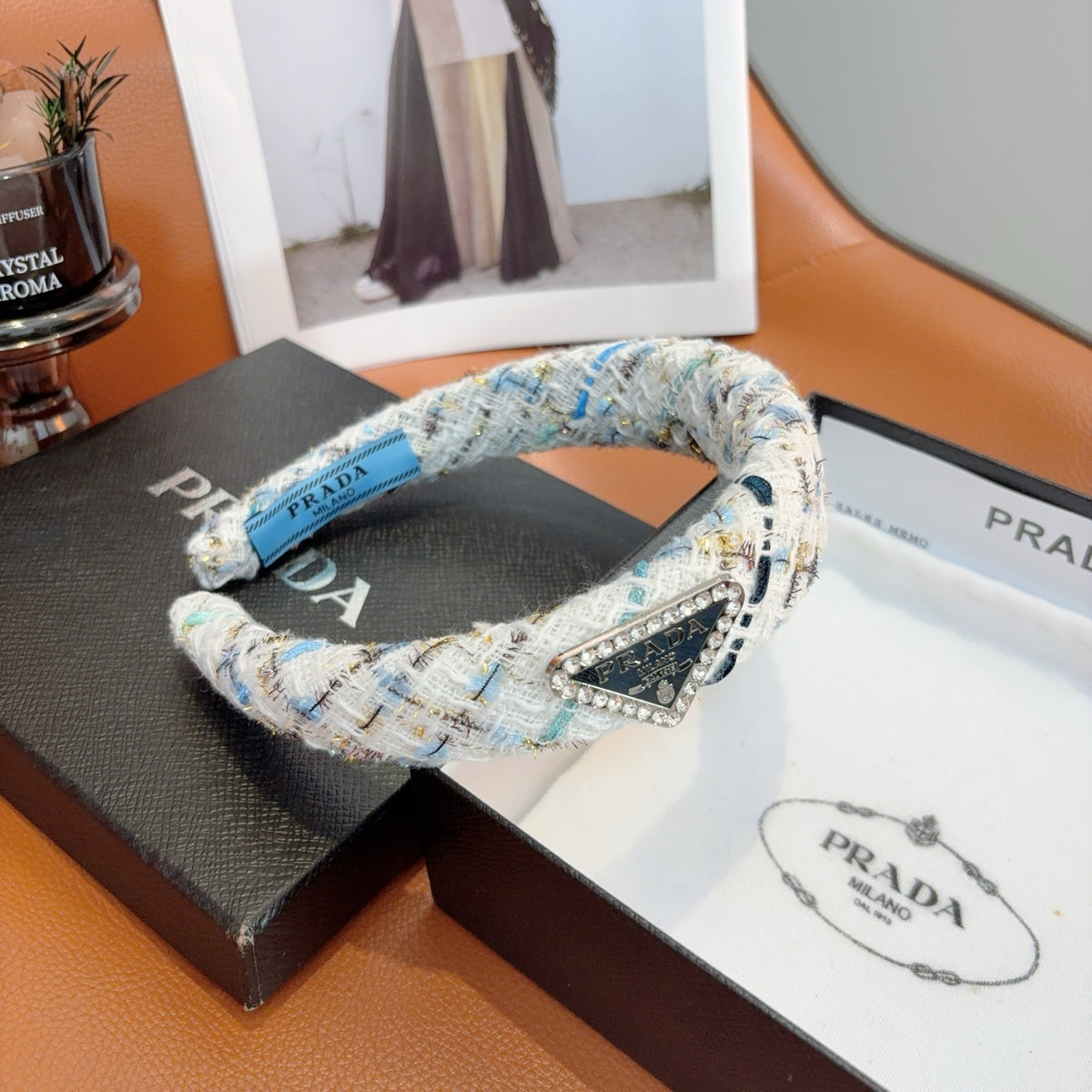 PRADA Letter Logo Headband
