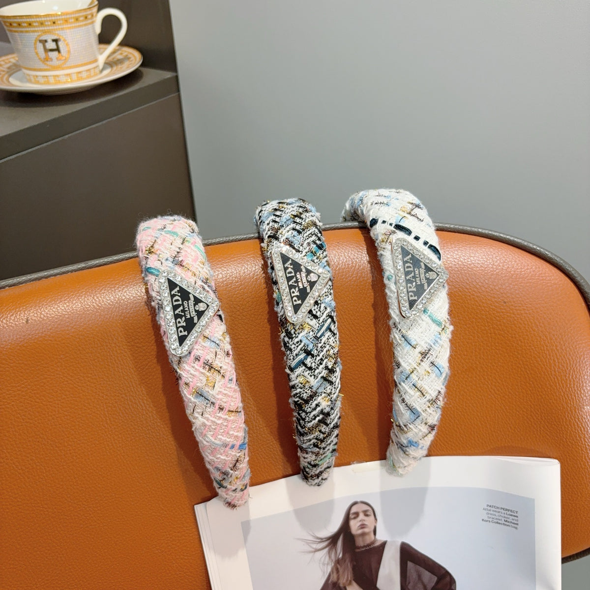 PRADA Letter Logo Headband