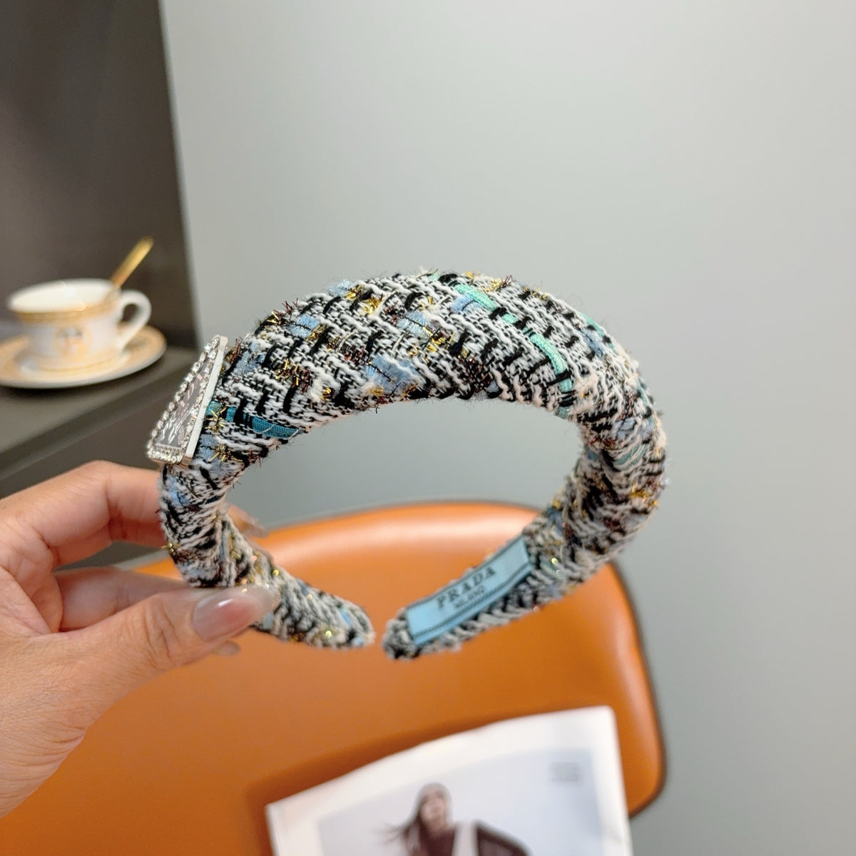 PRADA Letter Logo Headband