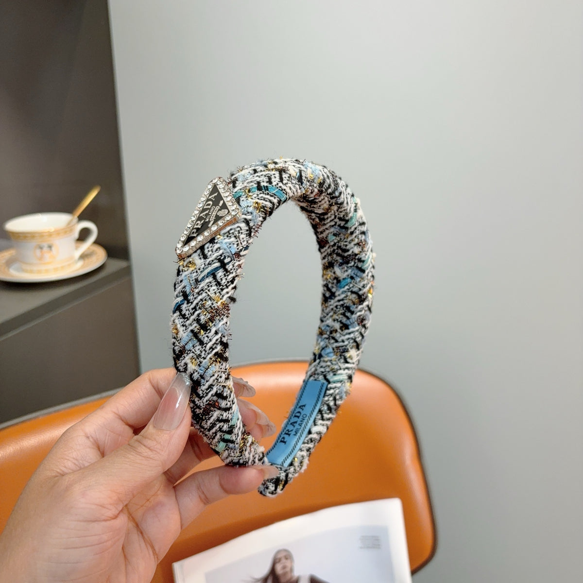 PRADA Letter Logo Headband
