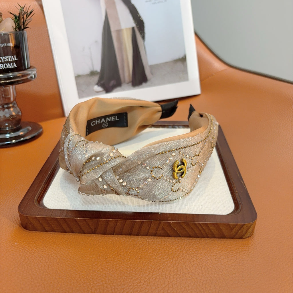 CHANEL Crystal Wide Vintage Headband