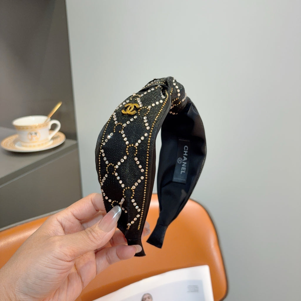 CHANEL Crystal Wide Vintage Headband