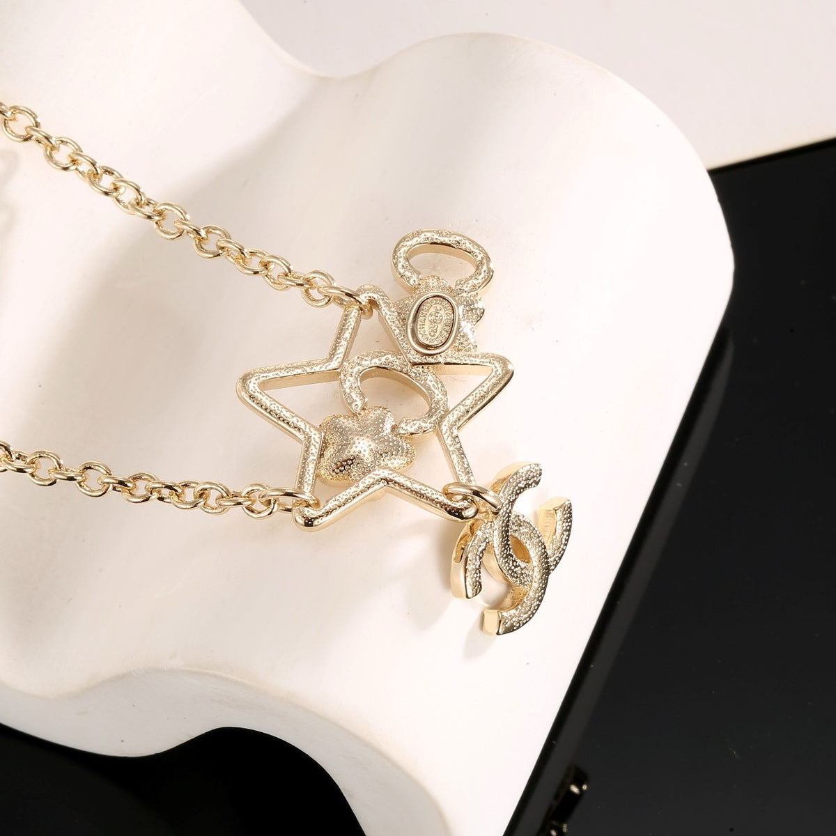 CHANEL Crystal Double-C Necklace