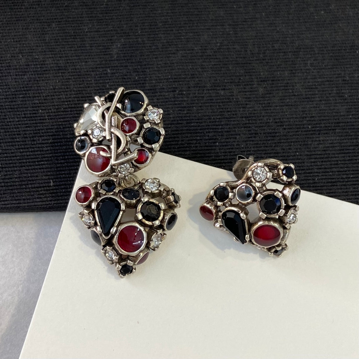 Crystal White Green Earrings