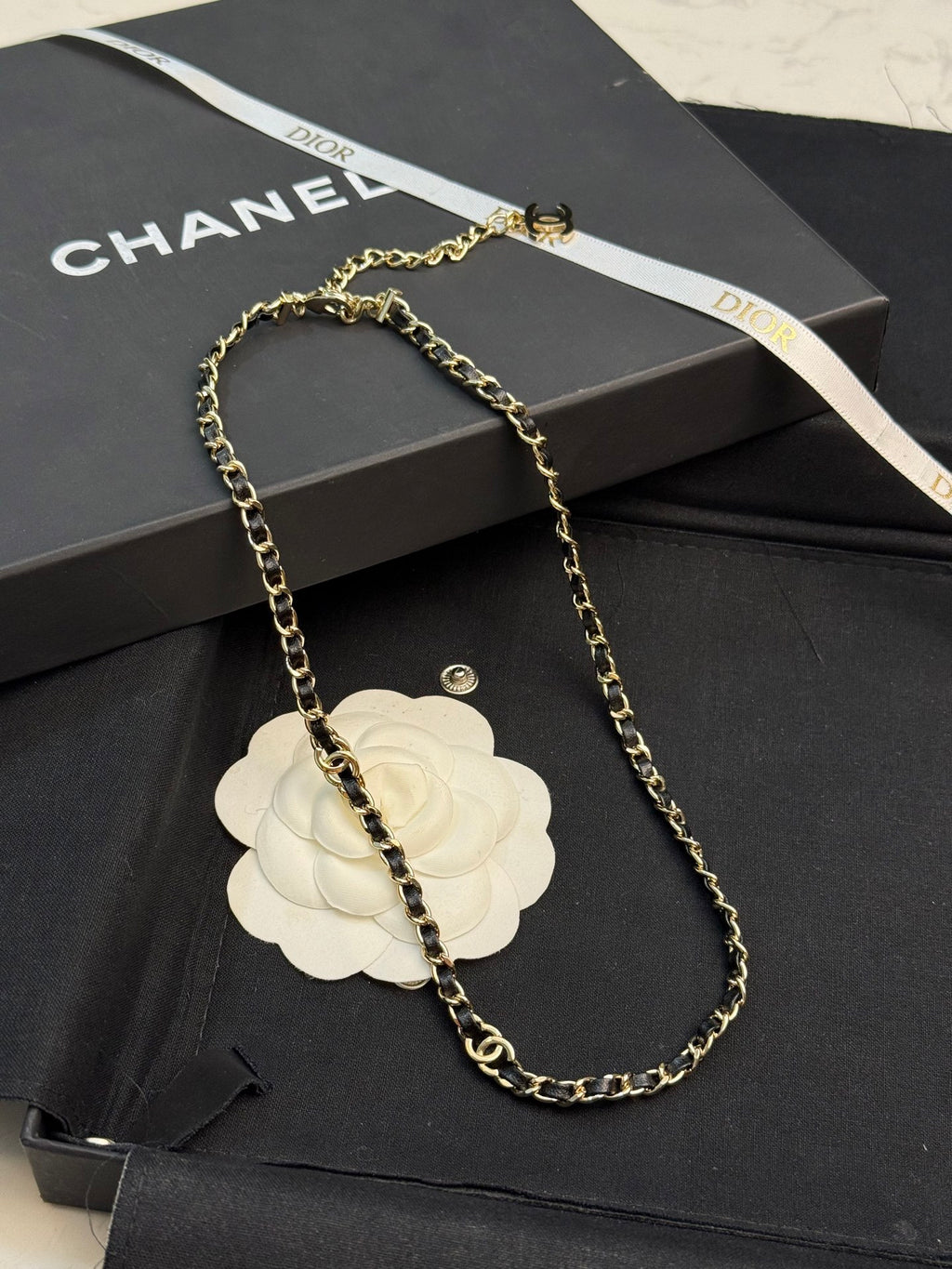 CHANEL Double-C Vintage Pendant Necklace