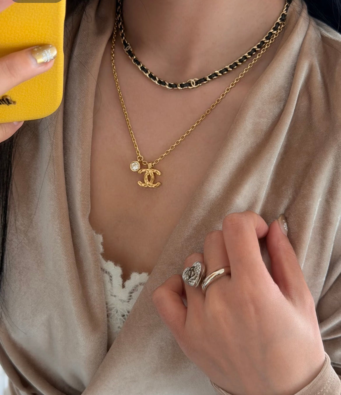 CHANEL Double-C Vintage Pendant Necklace