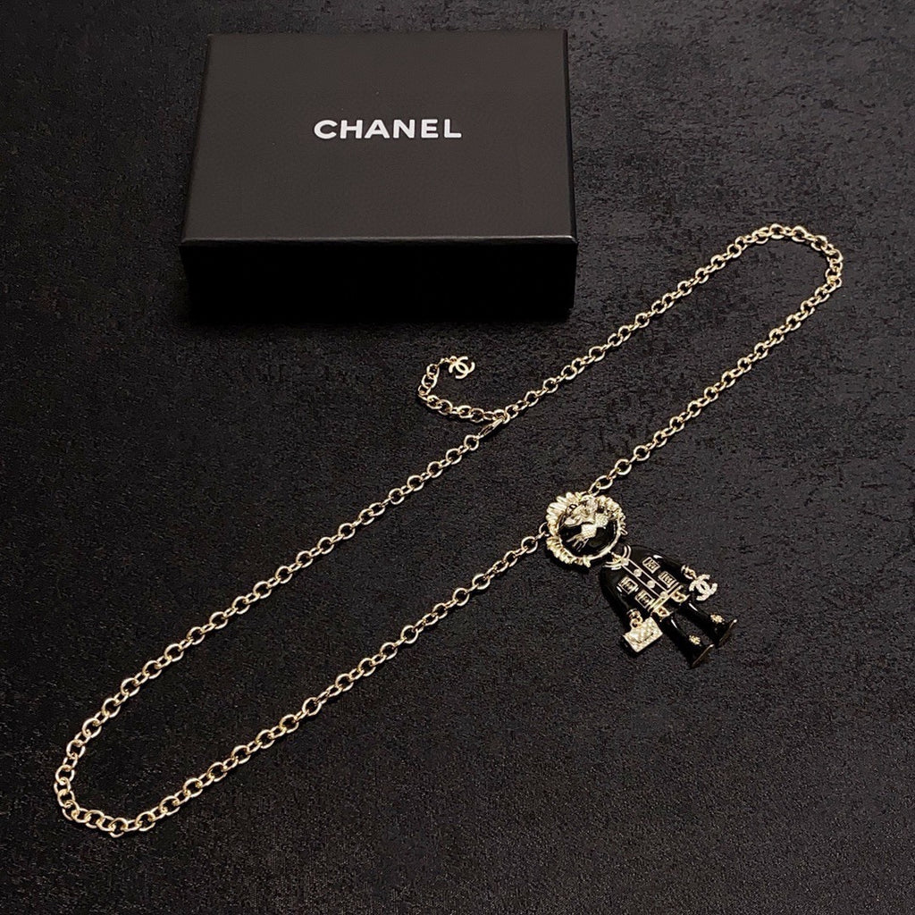 CHANEL Double-C Layered Long Necklace