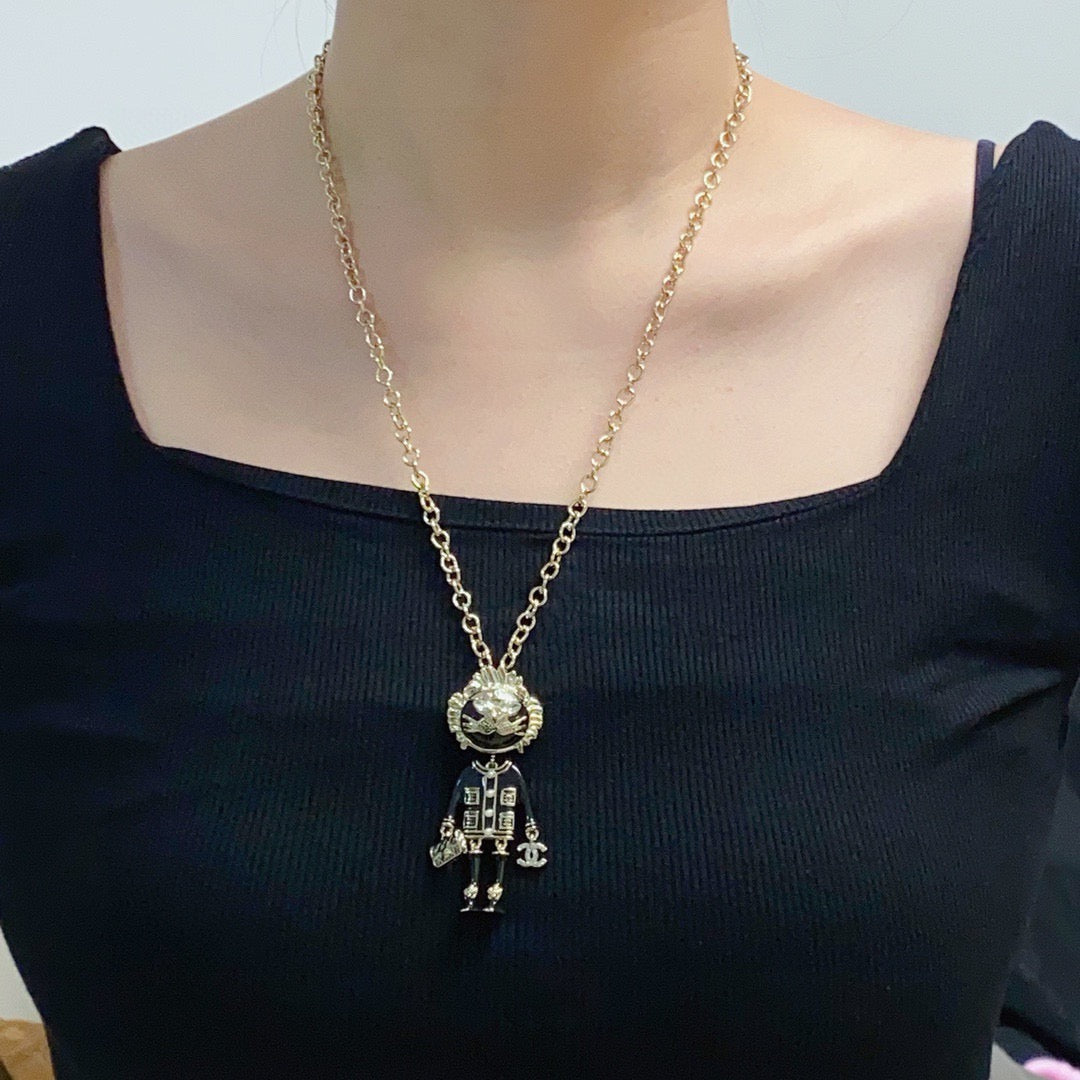 CHANEL Double-C Layered Long Necklace