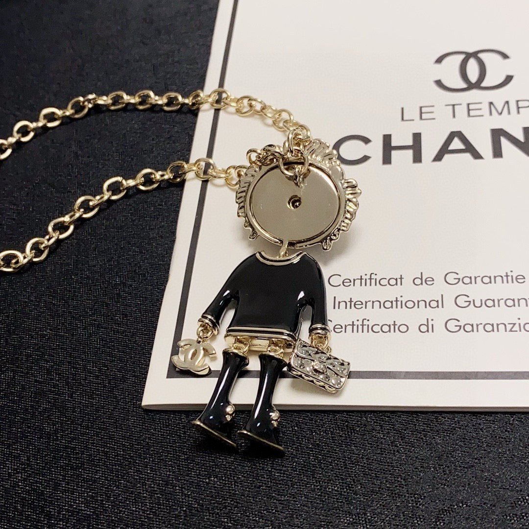 CHANEL Double-C Layered Long Necklace
