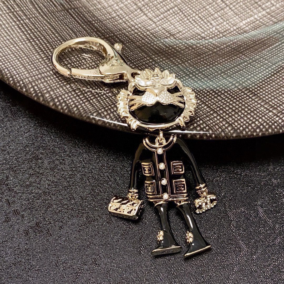 CHANEL Logo Bag Charm Keychain
