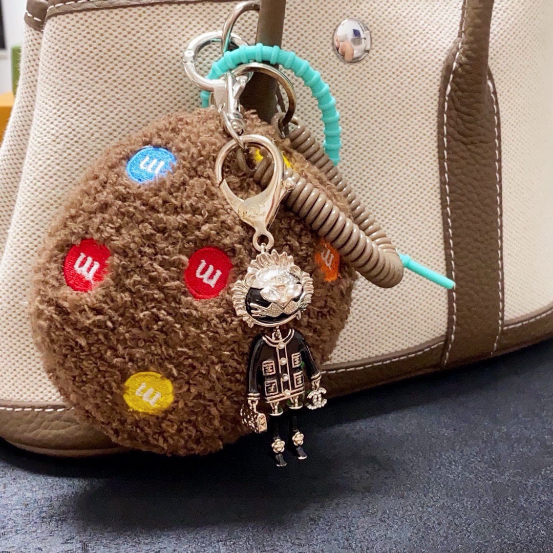 CHANEL Logo Bag Charm Keychain