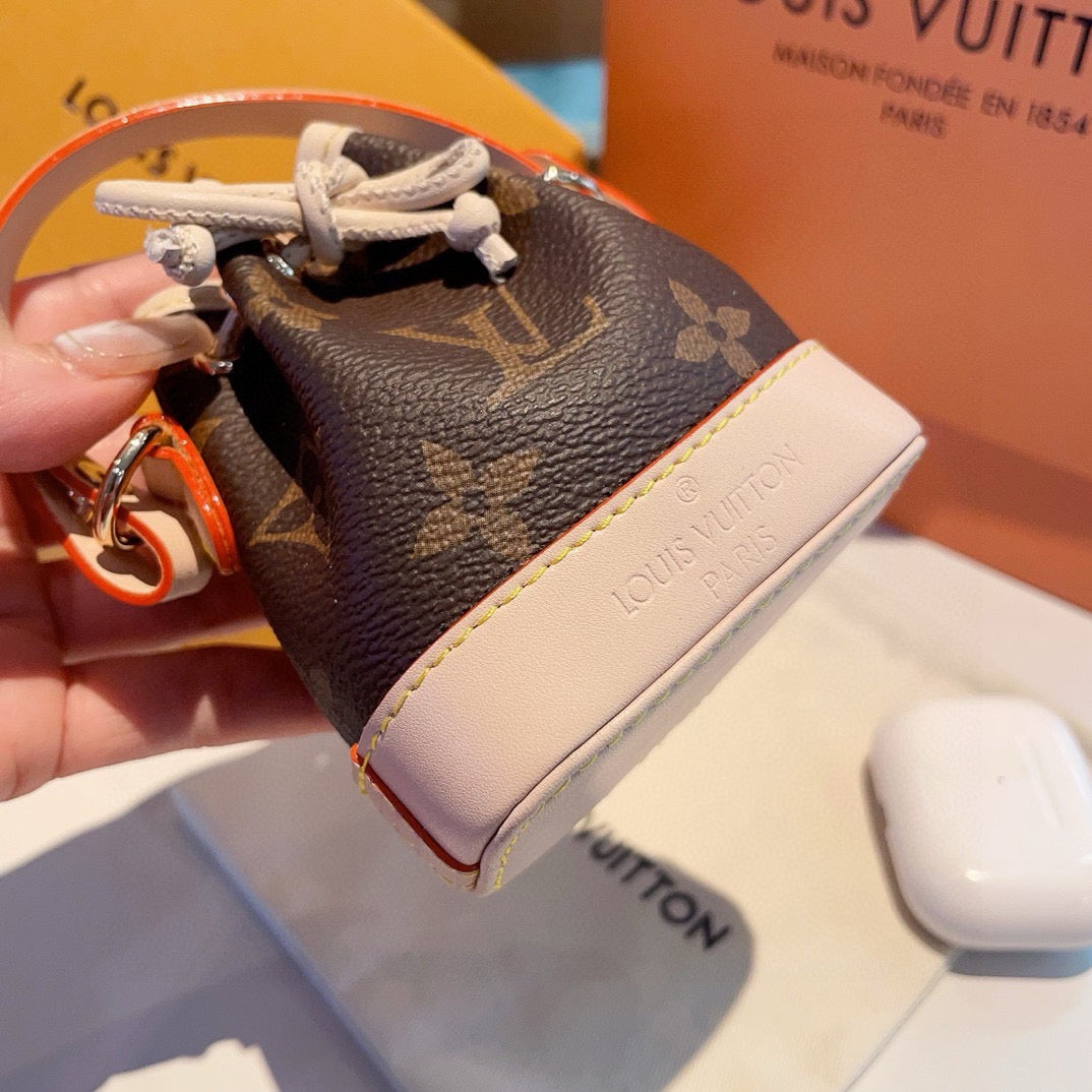LOUIS VUITTON M00818 Leather Canvas Mini Bag Bag Charm